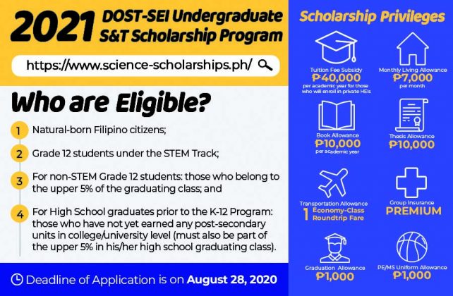 DOST now accepts S&T scholarship applicants