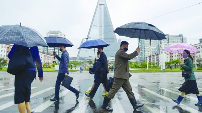 In North Korea, it is compulsory for people to wear masks in public places. REUTERS