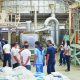 Contemplating on establishing a feed mill in their province, Capiz aquafarmers and staff of the Bureau of Fisheries and Aquatic Resources (BFAR) tour the pilot-scale feed mill of the Aquaculture Department of the Southeast Asian Fisheries Development Center (SEAFDEC/AQD) in Tigbauan, Iloilo on July 8, 2020. Photo by RD Dianala.