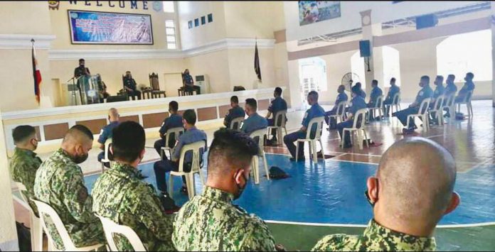 These policemen are attending a “moral enhancement” seminar in Camp Delgado, Iloilo City in line with the internal cleansing program of the Philippine National Police. PRO 6