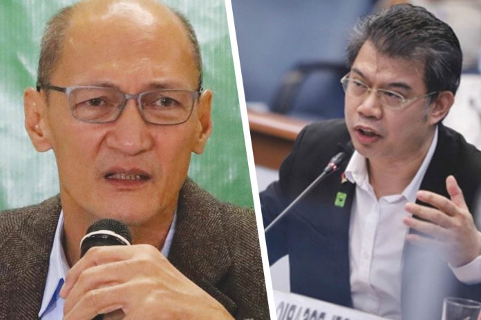 PhilHealth president and CEO Ricardo Morales (left) and senior vice president for legal sector Rodolfo del Rosario Jr. (right) have tendered their resignation on Wednesday amid ongoing investigations of corruption and fraud in the agency. RAPPLER