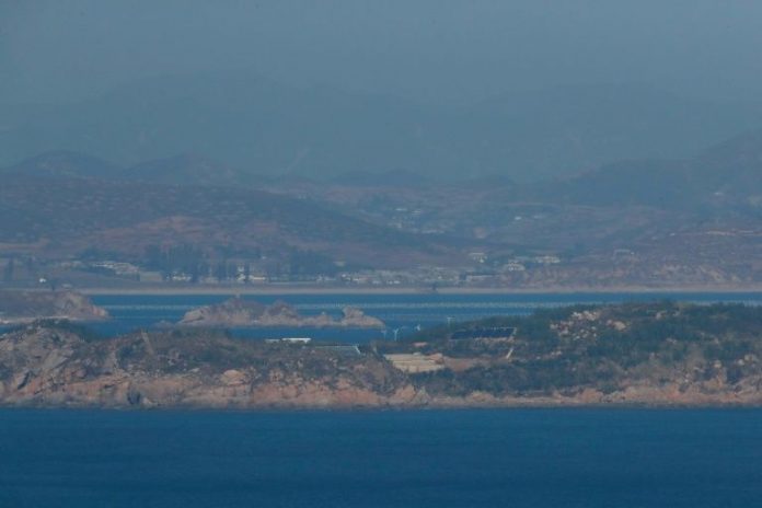 North Korea seen from South Korea's western island of Yeonpyeong, near where Seoul says one of its fisheries officials was shot dead. AFP