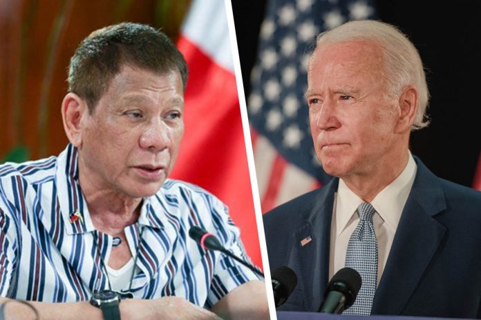 “We look forward to working closely with the new administration of President-elect Biden anchored on mutual respect, mutual benefit, and shared commitment to democracy, freedom and the rule of law,” Palace said in a statement on Sunday. PRESIDENTIAL PHOTO (Pres. Duterte); HANNAH YOON/THE NEW YORK TIMES (US Pres.-Elect Biden)