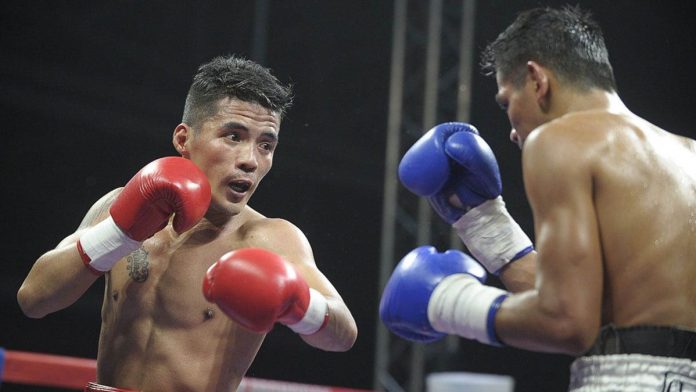 Filipino boxer Giemel Magramo fell short in his bid to capture the WBO world flyweight championship following an eighth round technical knockout loss to Japanese fighter Junto Nakatani Photo courtesy of Alvin S. Go