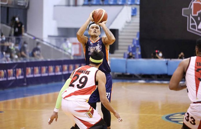 Bacolodnon center Reynel Hugnatan is one of the consistent contributors of the Meralco Bolts in the 2020 PBA Philippine Cup. PBA PHOTO