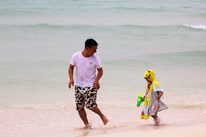 Due to concerns over the coronavirus disease, the beaches of Boracay Island remain less crowded.