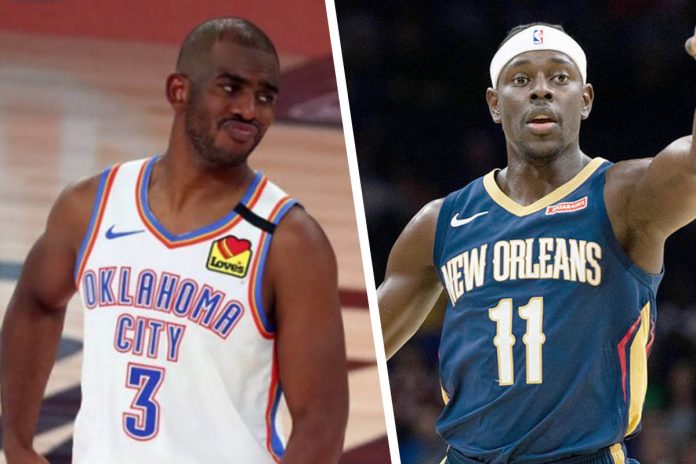 Phoenix Suns and Milwaukee Bucks made their moves at the lifting of the NBA’s moratorium on transactions with the acquisition of All-Star guards Chris Paul (left) and Jrue Holiday, respectively. Chris Paul (YAHOO PHOTO), Jrue Holiday (CBS SPORTS PHOTO).