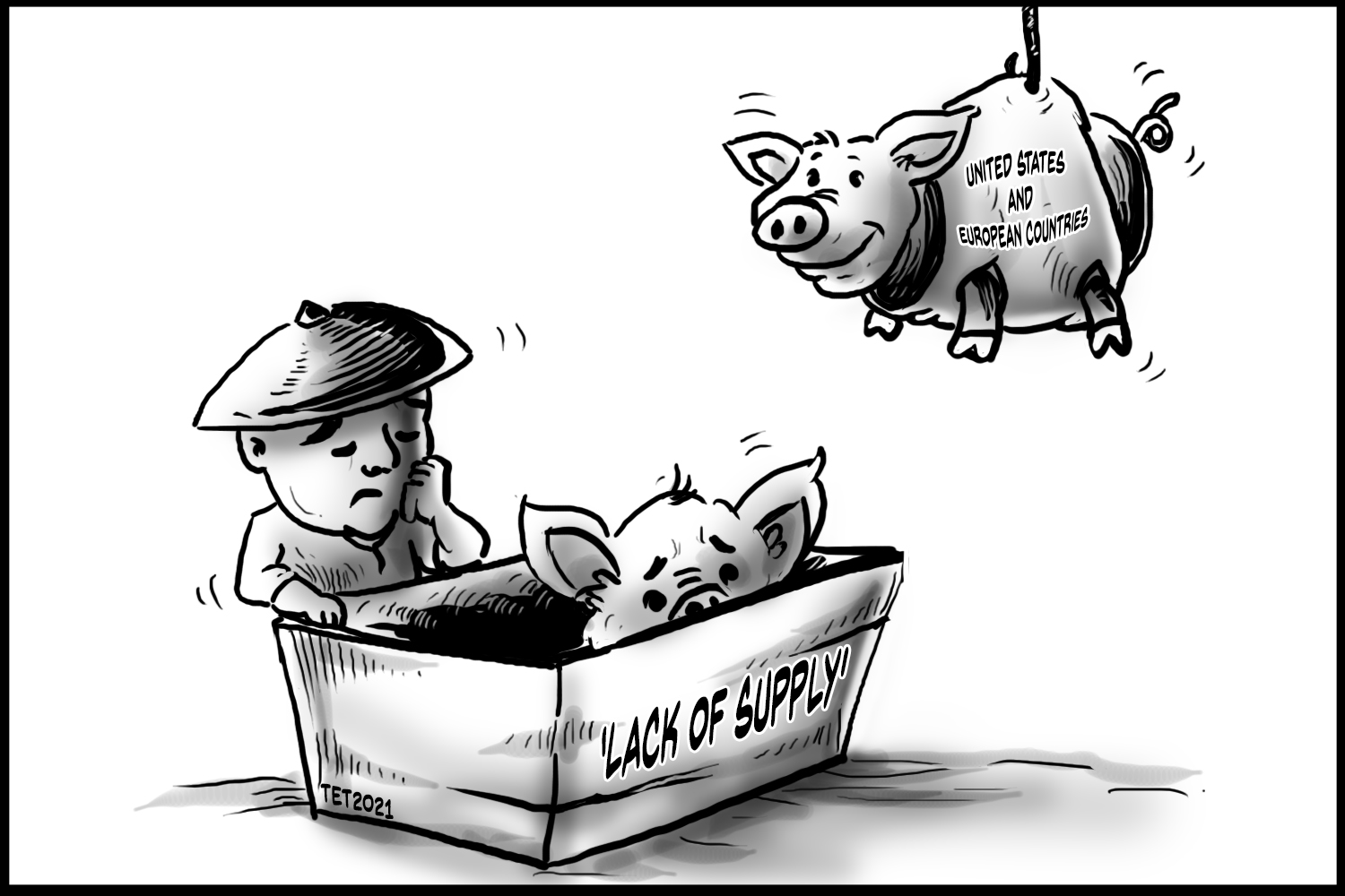 editorial cartooning about pork barrel