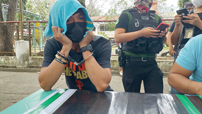 ‘IT RUNS IN THE FAMILY’. Rocky Odicta is the nephew of slain drug lord Melvin Odicta Sr. He was caught in antidrug operation of the Philippine Drug Enforcement Agency yesterday in Jaro, Iloilo City. IAN PAUL CORDERO/PN