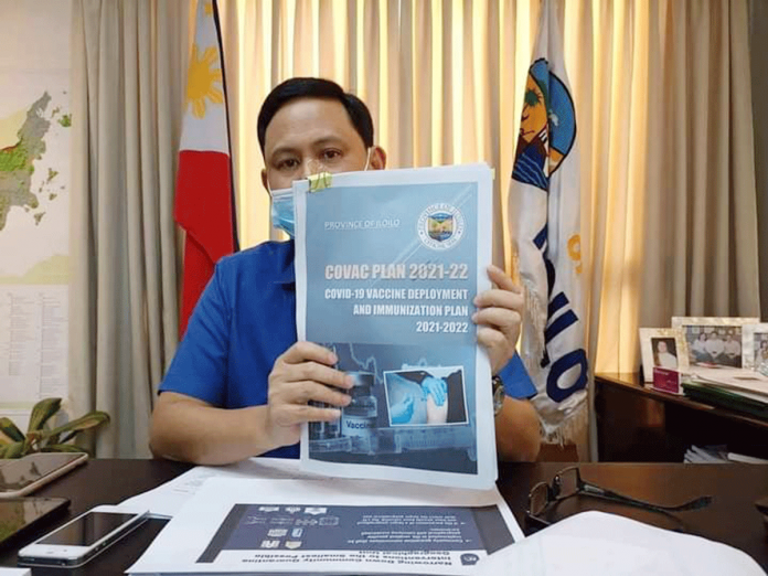 What’s inside this COVAC PLAN 21-22? Gov. Arthur Defensor Jr. says it contains Iloilo province’s vaccination strategies against coronavirus. PHOTO COURESY OF TARA YAP