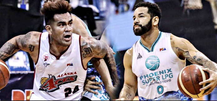 Vic Manuel (left) finally got his trade request after being shipped by Alaska Aces to Phoenix Super LPG Fuel Masters for Brian Heruela (right). PBA