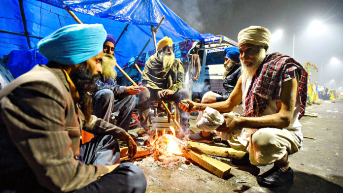 Indian farmers stage hunger strike around Delhi for weeks. GETTY IMAGES