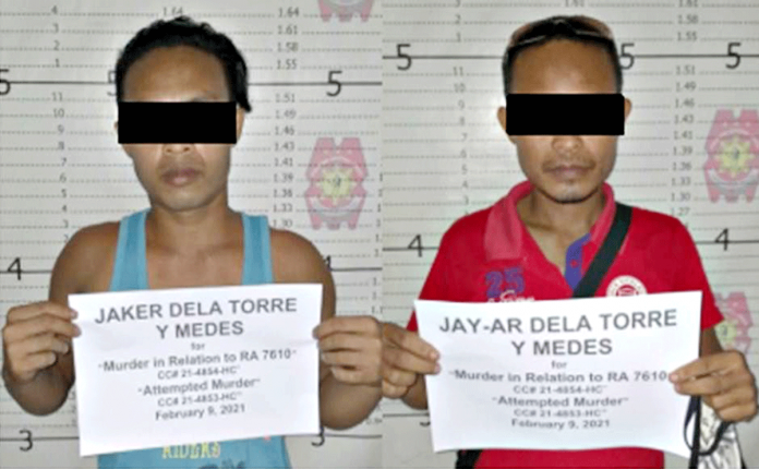 Siblings Jaker and Jay-Ar Dela Torre are currently detained at the Himamaylan City police station. They have been charged with murder and attempted murder.