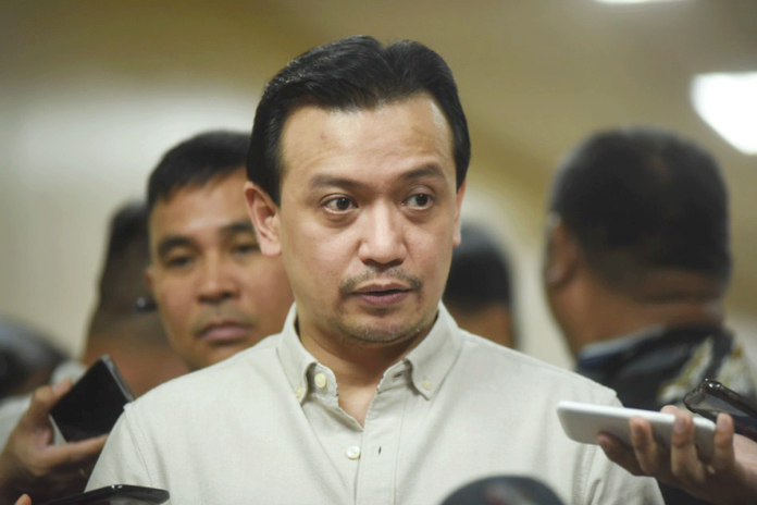 “The rule of law prevailed,” says former senator Antonio Trillanes IV upon the dismissal of the revived rebellion case against him. PN FILE PHOTO