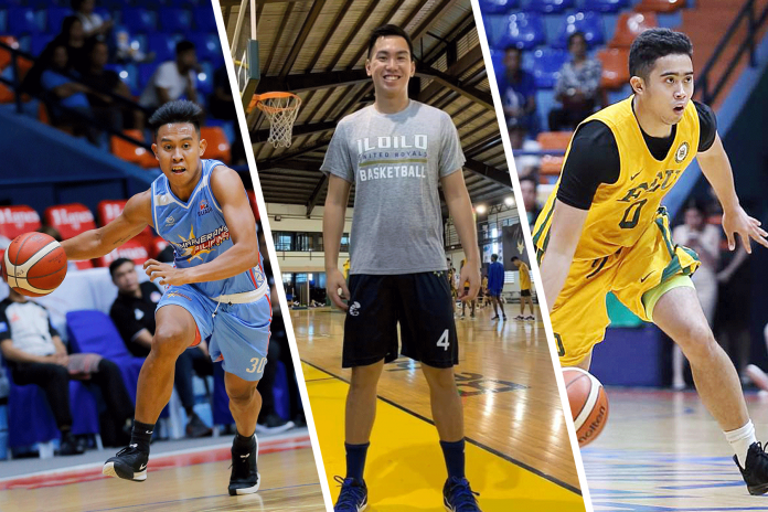 Jeffrey Manday (left), Michael Javelosa (center), and Kimlee Bayquin (right) aim to secure a roster spot to the teams that selected them during the PBA Season 46 Rookie Draft. TEAM PHENOM SPORTS, ILOILO UNITED ROYALS, KIMLEE BAYQUIN/FB