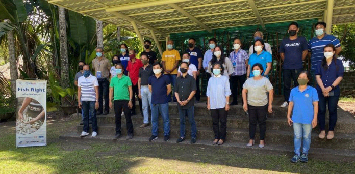 Participants with Cong. Francisco “Kiko” Benitez at the USAID Fish Right Planning Workshop.