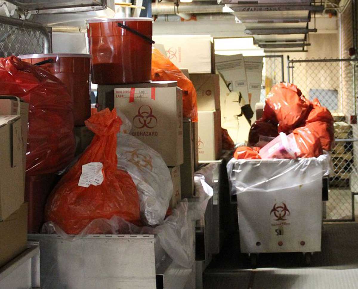 How are hospitals managing waste amid pandemic?