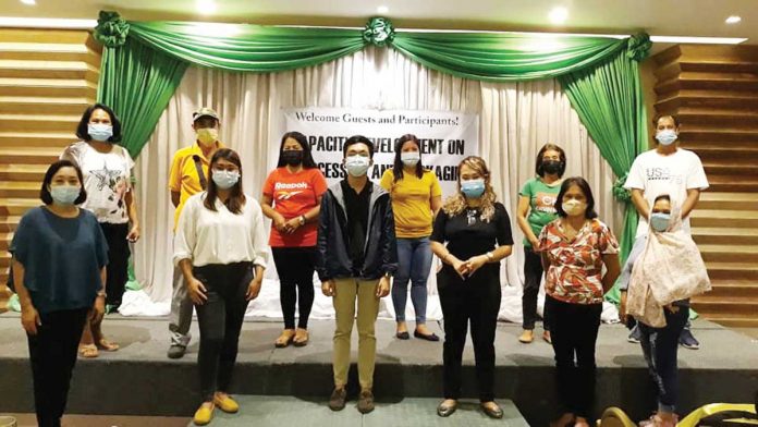 Participants and speakers strike a pose during the three-day development training on processing and packaging conducted by the Department of Agriculture Western Visayas-Agribusiness and Marketing Assistance Division in Mandurriao, Iloilo City. DA-6