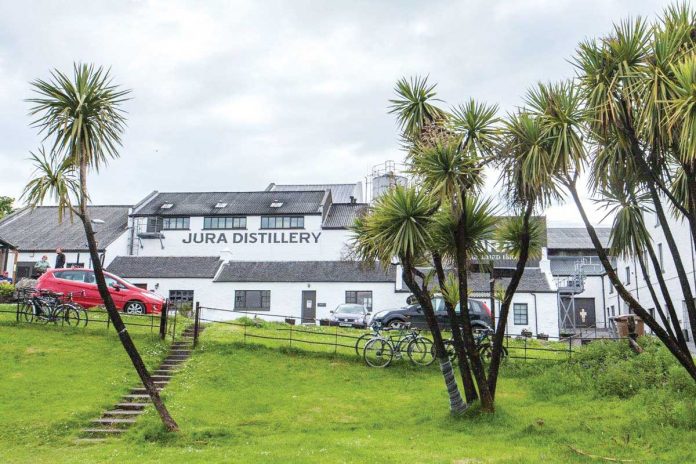 The historic Jura Distillery in Scotland.