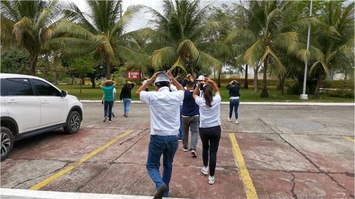 Panay Power Corporation conducts earthquake drill while observing minimum health standards.