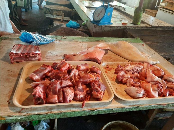 Pork being sold in one of the markets in Bacolod City. The Provincial Veterinary Office says the average price of pork in Negros Occidental remains stable even with a slight decrease reported as of April 27, 2021. PVO-DFU II NEGROS OCCIDENTAL/FACEBOOK