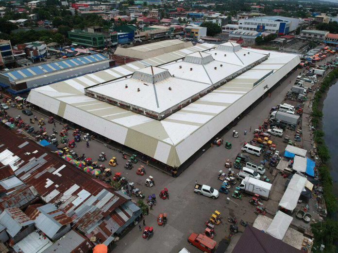 An aerial view of the Teodoro Arcenas Trade Center, the public market of Roxas City.