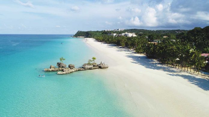 The pristine white sand beach of Boracay shows vibrance after its rehabilitation. DENR6