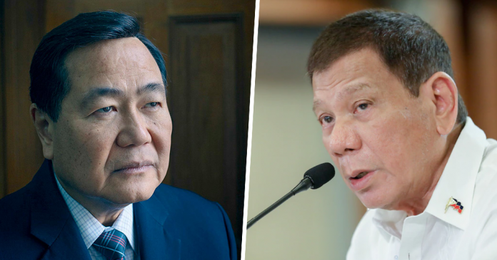 Supreme Court Senior Justice Antonio Caprio, President Rodrigo Duterte. LAWRENCE DEL MUNDO, ROBINSON NINAL/PRESIDENTIAL PHOTO