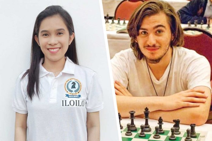 Cherry Ann Mejia (left) carries Iloilo Kisela Knights victory by winning her Blitz and Rapid event in PCAP’s GM Wesley So Cup on Saturday, while Steven Breckenridge (right) wins his two games for the Negros Kingsmen. FACEBOOK PHOTOS