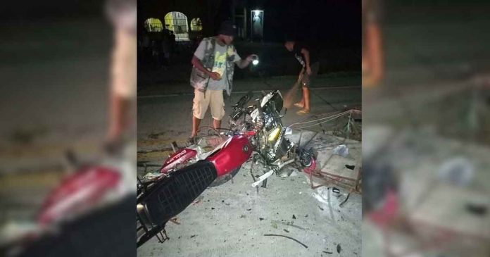 Four persons were taken to the hospital after this motorcycle and top-down tricycle collided in Barangay Pu-ao, Hamtic, Antique.