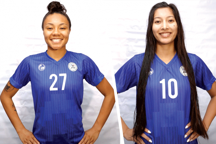 Sarina Bolden (left) and Quinley Quezada (right) are two Filipinas chosen to compete in Japan’s first-ever women’s professional football league. PHILIPPINE WOMEN'S FOOTBALL TEAM/FACEBOOK