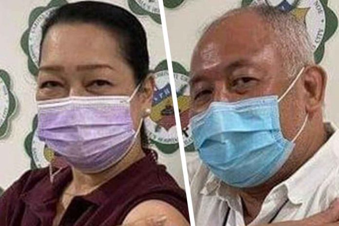 Guimaras’ Cong. Ma. Lucille Nava and husband Joaquin Carlos Rahman Nava had themselves vaccinated against coronavirus disease 2019 in April with Sinovac.