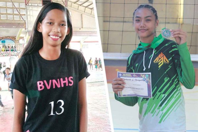 Ilongga Jasmine Therese Balasan (left) and Negrense Frenche Premaylon (right) are now part of the Far Eastern University’s high school girls volleyball team. FACEBOOK