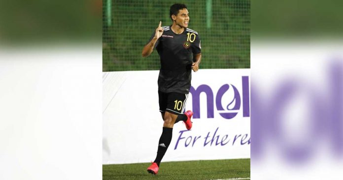 Kenshiro Daniels of Kaya Futbol Club-Iloilo will suit up for the Philippine Azkals in the joint 2022 FIFA World Cup and 2023 AFC Asian Cup qualifiers in China. KAYA-ILOILO