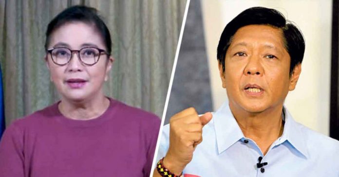 Former senator Bongbong Marcos (right) will not give up his epic legal battle with Vice President Robredo (left). PHILIPPINE DAILY INQUIRER