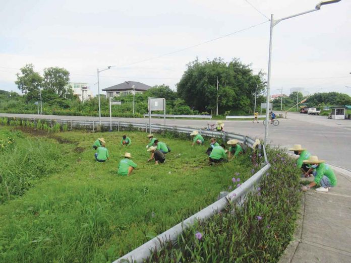 TUPAD workers undertake cleanup activities in one of the barangays in Iloilo City. The 15-day cash-for-work emergency employment began on June 13. Workers were paid based on the P395 daily minimum wage rate in Western Visayas. ILOILO CITY GOVERNMENT BEAUTIFICATION PROGRAM