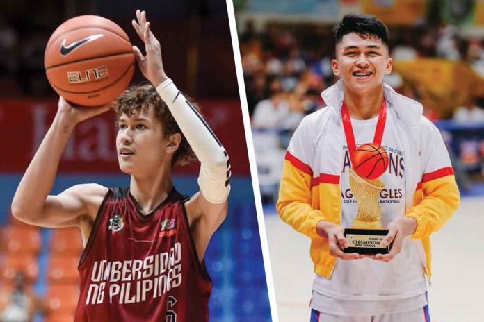 Leobert Andrew Casinillo (right) and Jordi Goméz de Liaño (left) are now part of the University of Santo Tomas’ men’s basketball team. ANTHONY SURALTA, UAAP