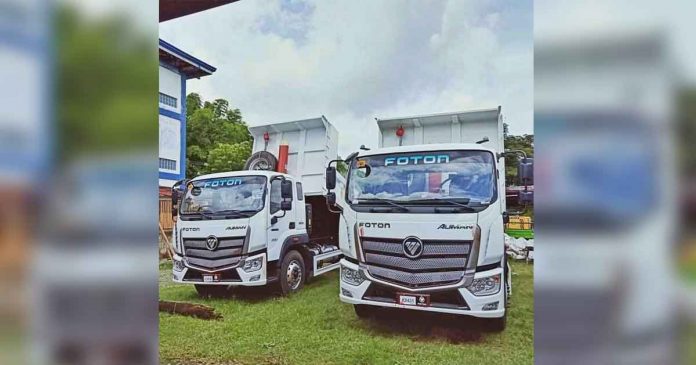 These two brand new dump trucks of the local government of Valderrama, Antique would be multipurpose. VALDERRAMA LGU PHOTO