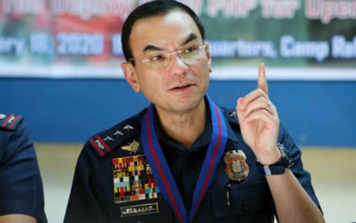 “Kung kayo ay may alam sa nangyaring ito, nararapat lang na panindigan ang katotohanan sa ngalan ng hustisya,” Philippine National Police chief, General Guillermo Lorenzo Eleazar, appeals to witnesses in the shooting of a 29-year-old man during an anti-drug operation in Barangay North Baluarte, Molo, Iloilo City on June 29, 2021. The man died. Eleazar ordered the Police Regional Office 6 to investigate.