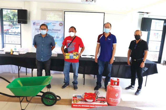 The Livelihood Seeding Program-Negosyo Serbisyo sa Baranggay kits were given to MSMEs on July 23, 2021. GUIMARAS PIO