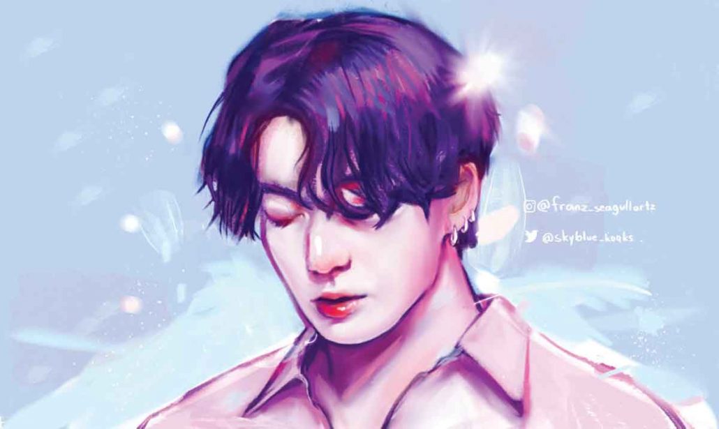 Chinny's most-loved artwork is her digital piece of Jungkook, his favorite singer from the BTS Band. 