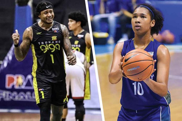 Bobby Ray Parks Jr. (left) will play for Nagoya Dolphins in the upcoming Japan B. League season, while Jack Danielle Animam suits up for Radniki Kragujevac in Serbia's First Women's Basketball League. PBA, VIA TIEBREAKER TIMES