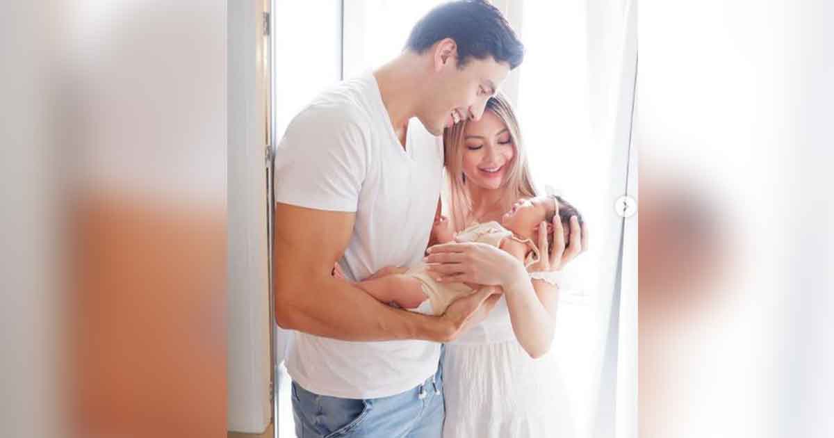 Sam Pinto shares first family photo with newborn daughter