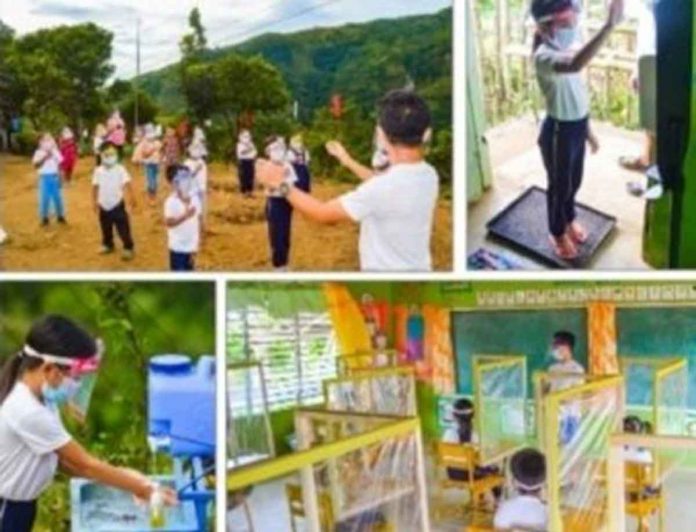 Learners at Mayabay Primary School in Barbaza, Antique participate in face-to-face learning simulation exercises. PHOTO COURTESY OF DEPED ANTIQUE