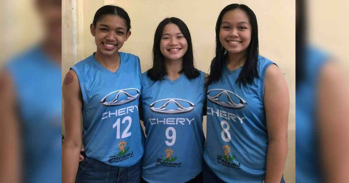 Dona Mae de Leon, Ysabelle Chua and Alex Montoro provided the spark in Chery Tiggo Thunderbolts' win over Tacloban City Red Stallions. Photo courtesy of Roberto Calamba Jr.