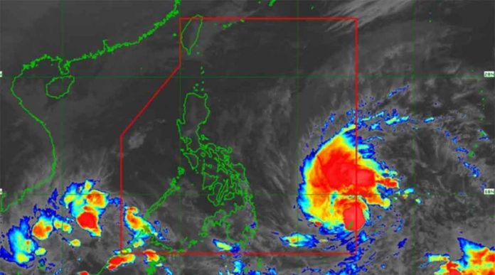 Satellite image of severe tropical storm “Odette” (Rai), as of Dec. 14, 2021, 7 p.m. PAGASA