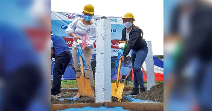 Raisa Treñas, representing her father Mayor Jerry Treñas, and Iloilo City’s Cong. Julienne “Jam-jam” Baronda lead the groundbreaking for the construction of the P200-million Iloilo City Sports Center at Jalandoni Memorial National High School in Lapuz district. The multi-year project with an initial budget of P50 million will be a home to world-class sports facilities and topnotch coaches and trainers and is expected to produce champions.