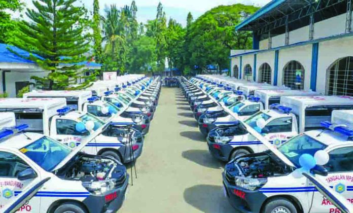 These new police patrol cars – blessed on Dec. 14, 2021 in Camp Delgado in Iloilo City – will add to the police’s visibility and response to crimes, according to the Police Regional Office 6. PRO-6 PHOTO