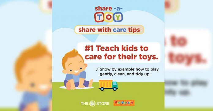 Teach kids to take good care of their toys. A gently used toy is sure to be enjoyed and loved by the next child who will own them. Show your kids how to clean and store their toys properly after play. Share stories on how their favorite toys can bring happiness to other kids once they have outgrown them.