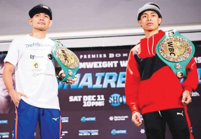 Nonito Donaire Jr. (left) will defend his WBC world bantamweight championship against fellow Filipino boxer Reymart Gaballo. PHOTO COURTESY OF SANMAN PROMOTIONS